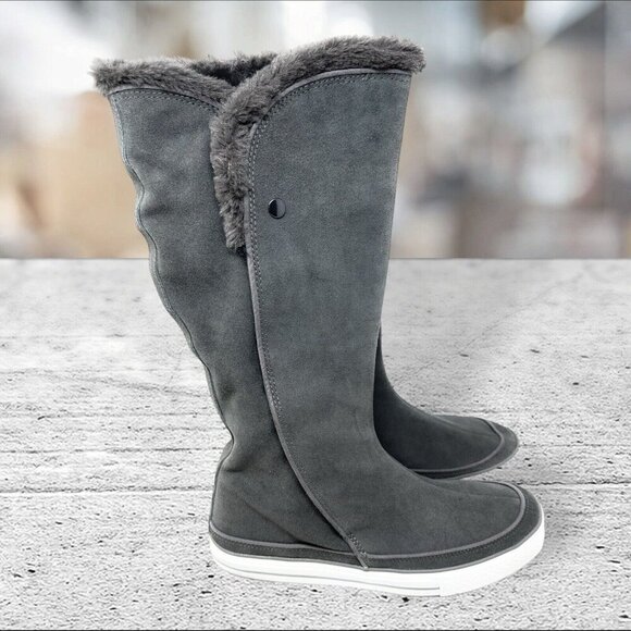 Converse All Star CT Beverly Womens Size 11 Gray Over Calf Winter Boots 525944C - Picture 2 of 10